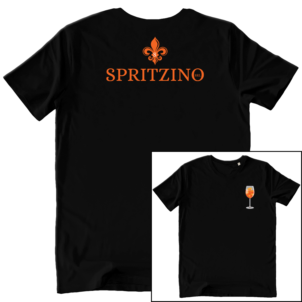 T-SHIRT UNISEX F+R - GLASS black